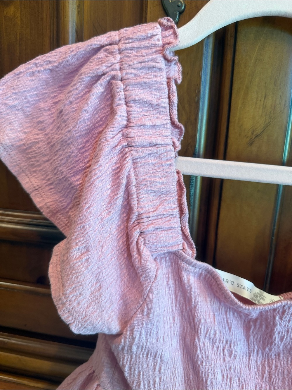 Altar'd State Pink Textured Square-Neck Tiered Tank - Picture 2 of 5